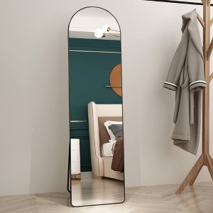 PAGED Arched Full Length Mirror,3rd Generation Leaning Floor Full Body Mirror with Aluminum Alloy Metal Frame,Suitable for Bedroom - 1 of 4