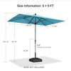 PURPLE LEAF Patio Umbrella Outdoor Table Umbrella Aluminum Frame Market Umbrella Sun Umbrella with 8 Sturdy Ribs - 2 of 4