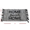 Hand Woven Outdoor Safe Polyester Entry Rug with Hand Tied Fringe - Foreside Home & Garden - 4 of 4