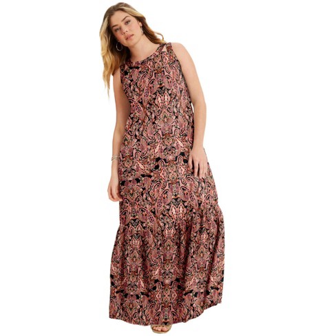 June + Vie By Roaman's Women's Plus Size Ruffled Shirt Dress : Target