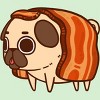 Girl's Design By Humans Puglie Bacon Strip By Puglie T-Shirt - 2 of 3