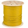 Monoprice Cat6A Ethernet Bulk Cable - 500 Feet - Yellow | Solid, 550Mhz, F/UTP, CMR, Riser Rated, Pure Bare Copper Wire, 10G, 23AWG, No Logo (UL) - image 3 of 4