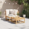 vidaXL Patio Sofa Corner with Cushions 28.7"x28.7"x25.6" Solid Wood Acacia - 3 of 4