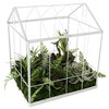 A & B Home 10" Artificial Succulent Garden in Greenhouse - Green/White - image 2 of 2