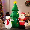 Tangkula 6FT Inflatable Christmas Tree & Santa Claus w/ LEDs & Air Blower Blow Up Yard Decoration Inflates Christmas Tree Snow Man w/ Tethers & Stakes - 4 of 4