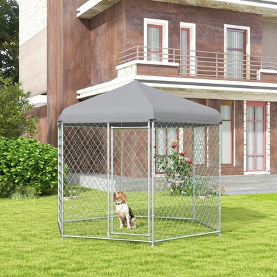 9.2' x 8' x 7.7' Dog Kennel Outdoor Dog Run with Waterproof