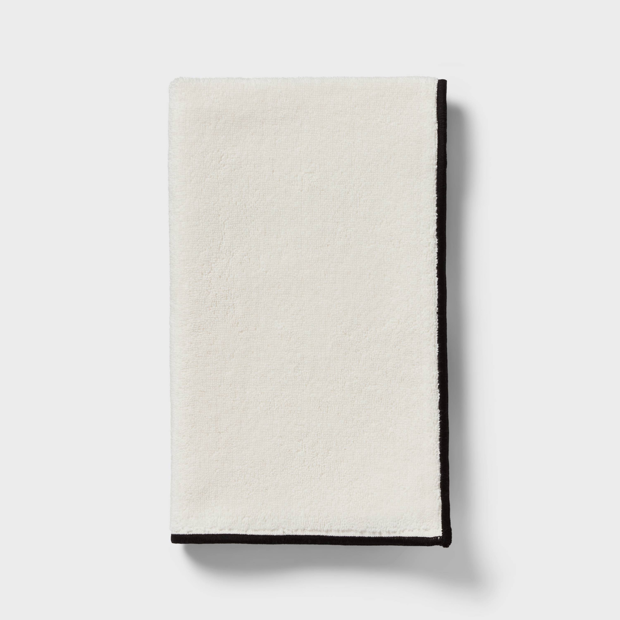 Cream Hand Towel with Black Boarder Stitch - Threshold™