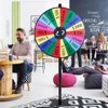 VEVOR 36 inch Spinning Prize Wheel, 18 Slots Spinning Wheel, Roulette Wheel with a Dry Erase and 2 Markers, Multicolored - 2 of 4
