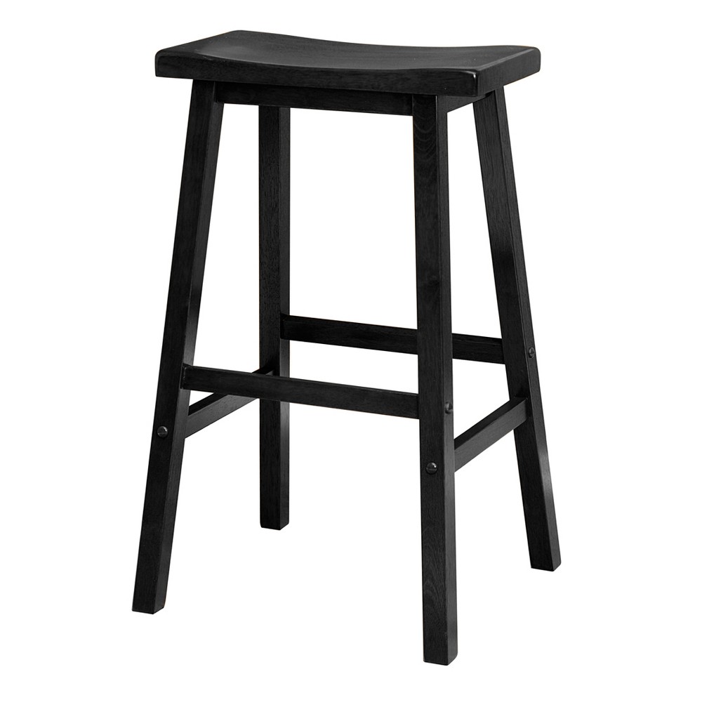 Satori 29 Saddle Seat Bar Stool - Black - Winsome