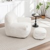 Sapphtopaz Bean Bag Chair with Back Support, Faux Fur Comfy Sofa with Foam Fill, Bean Bag for Adults and Kids, Couches for Living Room - 4 of 4