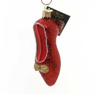 Old World Christmas 4.25 In Red Slipper Ornament Glittered Shoe Tree Ornaments - 1 of 3
