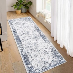 Area Rugs for Living Room Vintage Distressed Machine Washable Rug Non Slip Low Pile Rug - 1 of 4
