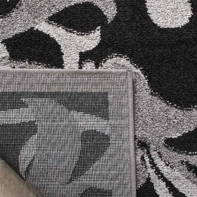 Gray 6' x 9' Stain-Resistant Synthetic Rectangular Rug
