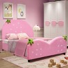 Infans Kids Children Upholstered Platform Toddler Bed Bedroom Furniture Berry Pattern - 2 of 4