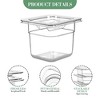Food Storage Containers, Restaurant Pans – 12-Pack 1/6 Size Stackable Clear Polycarbonate Pans with Lids, 6" Deep - 2 of 4