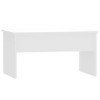 vidaXL Coffee Table High Gloss White 31.5"x19.9"x16.3" Engineered Wood - 3 of 4