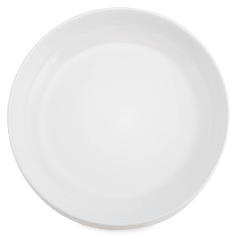 Elanze Designs Bistro Glossy Ceramic 8.5 inch Dinner Bowls Set of 4, White, 3 of 7