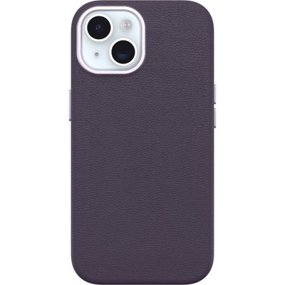 OtterBox Apple iPhone 15 Cactus Leather Symmetry Series Case for MagSafe - Plum Luxe