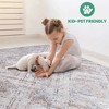 Kumasinova Stain-Resistant Area Rug, Non-Shedding Door Mat, Kid & Pet-Friendly, Beige/Geometric Area Rug for Living Room, Latex-Free Cotton Backing - 3 of 4