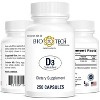 Bio-Tech Pharmacal Vitamin D3 1,000 IU – Daily Immune & Bone Health Support – 250 Capsules – Allergen-Free, Made in USA - 2 of 4
