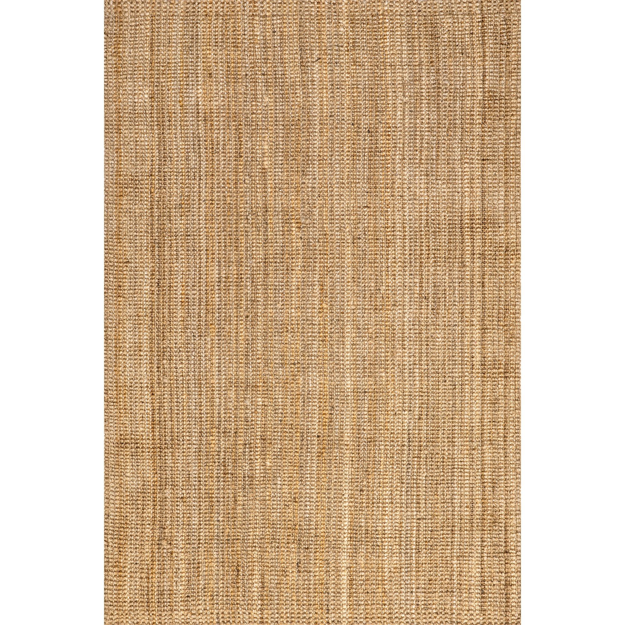 Nuloom Ashli Solid 8x10 Jute Indoor Area Rug for Dining Room Rug Neutral Rug Living Room Rug Kitchen, Natural