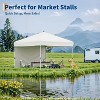 10x10 Pop Up Canopy with 1-Sidewall, Outdoor Tent with Portable Roller Bag - 3 Adjustable Height, 4 Weight Bags for Garden, Sports, Beach - 3 of 4