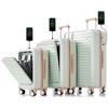 Lyngins 20/24/28 Inch 3 PCs Carry on Luggage Sets with USB Port and  Cup Holder,Suitcases Sets with Spinner Wheels for Family Trips - 2 of 4