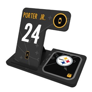 NFL Pittsburgh Steelers Players Game Tactic 15-Watt 3 in 1 Charging Station - 1 of 4