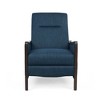 Fabric Push-Back Recliner Chair with Birchwood Frame and Mid-Century Modern Design - 2 of 4