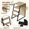 Cat Litter Box Enclosure Furniture, Double Layer Cat House with Door, Cat House with Ladder - 3 of 4