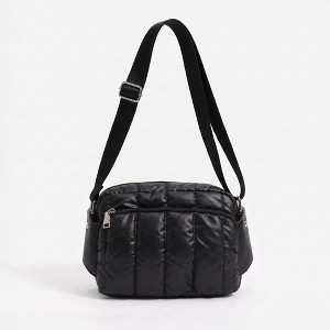 Alilang Women's Quilted Crossbody Bag Adjustable Strap Front Zip