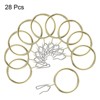 Unique Bargains Metal Drapery Eyelet Sliding Shower Curtain Hook Rings 28 Pcs - 3 of 4