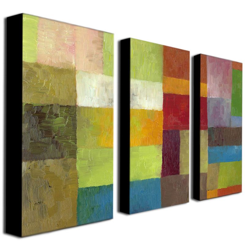 Trademark Fine Art - Michelle Calkins 'Abstract Color Panels IV' Canvas Art, 1 of 2