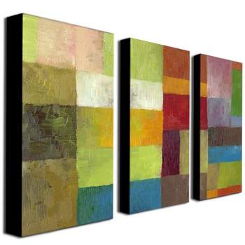 Trademark Fine Art - Michelle Calkins 'Abstract Color Panels IV' Canvas Art