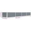 vidaXL Raised Garden Bed Galvanized Steel Outdoor Planter Gray - 4 of 4