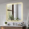 36"x36" LED Bathroom Mirror: Anti-Explosion, Rust-Resistant, Anti-Fog, Tri-Color - Essential Accessory - 2 of 4