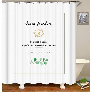 Enjoy Freedom Shower Curtains for Bathroom Waterproof Fabric Bath Curtain Durable Soft Stylish Bathroom Decor 72x72 Inch - 1 of 1