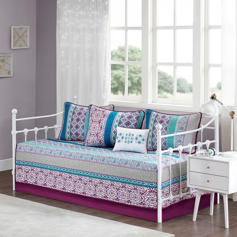 6pc Callie Daybed Cover Set Purple, 1 of 9