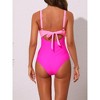 INSPIRE CHIC Women's Cut Out Adjustable Straps Crisscross Tie Back Swimwear Bathing Monokini Bikini Sets 1 Piece - 3 of 4