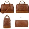 Vegan Leather Large Travel Duffel Tote Bag with Shoe Compartment, 40L Weekender Overnight Carry-On Bag - 4 of 4