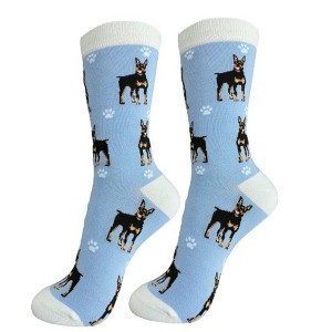 E & S Pet 14.0 Inch Doberman Happy Tails Socks Premium Quality Crew Socks - 1 of 3