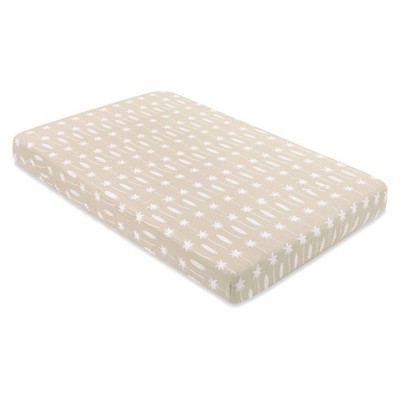 Organic Cotton Beige Beach Bum Mini Crib Sheet