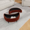 Mlmh & Kngwa 33.9" W Half-Moon Storage Ottoman Bench With Metal Legs - 2 of 4