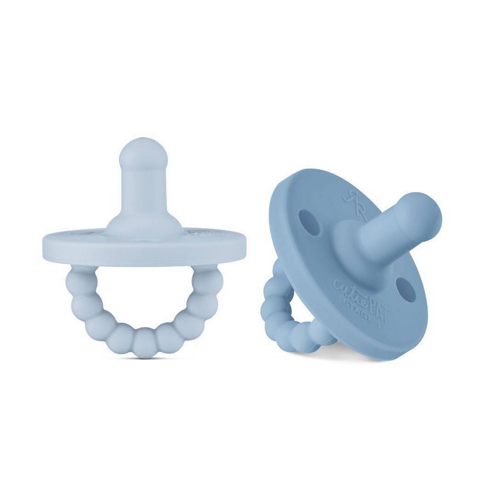Photos - Bottle Teat / Pacifier Ryan & Rose Boys' Round Pacifier - Gray and Blue - 2pk