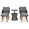 GlasFlength Patio Seating Sets, Seating Sets Combine Modern Comfort, Ultimate Outdoor Escape, Elegant Style for Patio, Gray, 23.2"*21.7"*31.5" - 3 of 4
