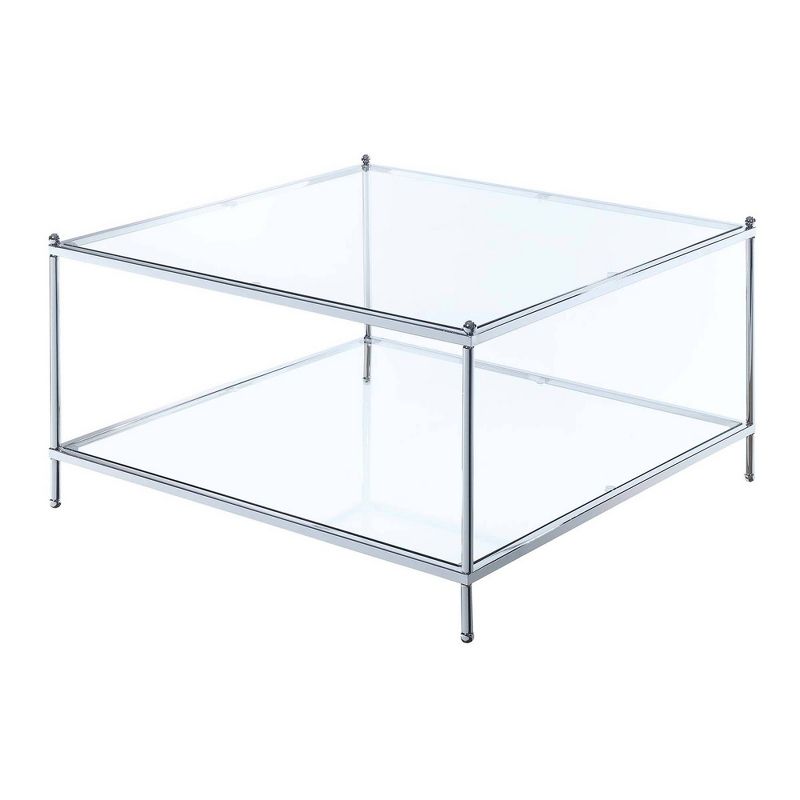 Royal Crest Square Coffee Table Chrome - Breighton Home, 1 of 5