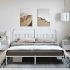 vidaXL White King Metal Bed Frame with Headboard & Slats, No Mattress, Easy Assembly - 3 of 4