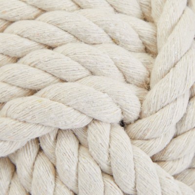 Ivory Nautical Rope Knot Door Stop with Handle