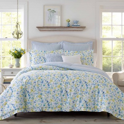 King Cassidy Reversible Comforter Set Yellow - Laura Ashley : Target