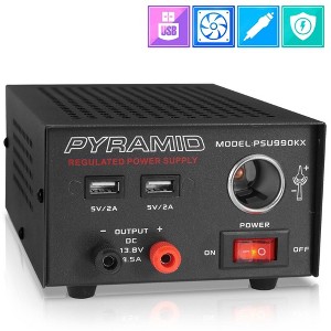 Pyramid 4.5A Hobbyist Desktop Power Supply with Dual USB and 13.8V - 1 of 4